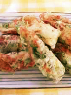 超簡単!材料3つ!大葉でちくわの磯辺揚げ-レシピのメイン写真