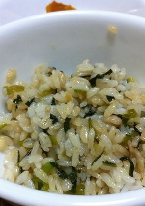 小松菜と豚バラの混ぜご飯-レシピのメイン写真
