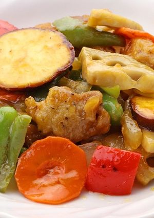 鶏肉とカラフル野菜の甘酢あんかけ-レシピのメイン写真