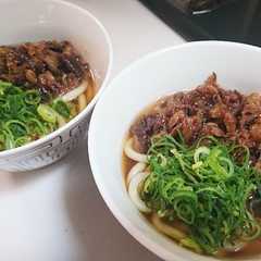 รูปของ お手軽！甘辛肉うどん
