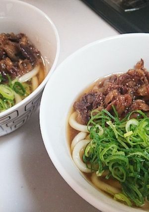 お手軽！甘辛肉うどん-レシピのメイン写真