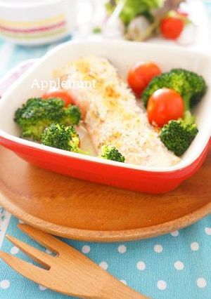 鮭の粒マスタードマヨパン粉焼き-レシピのメイン写真