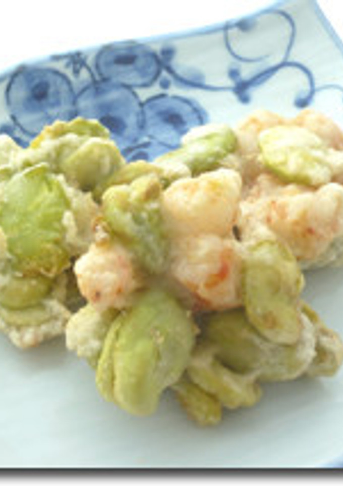 だしが効いてる！そら豆とえびのかき揚げ-レシピのメイン写真
