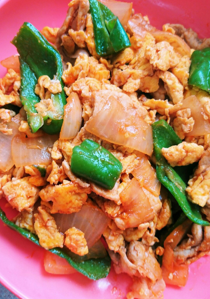 豚肉と卵と残り野菜で洋風炒め-レシピのメイン写真