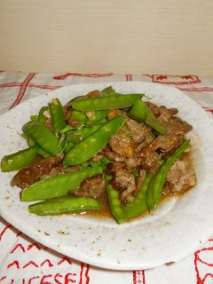 牛肉と絹さやの炒め物-レシピのメイン写真