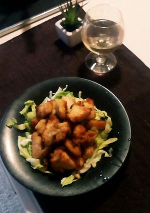 お酒のお供に簡単鶏もも胸肉の唐揚げ-レシピのメイン写真