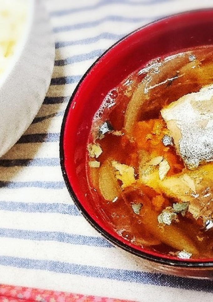 素麺に＊母の伝授。サバ缶と玉ねぎのつけ汁-レシピのメイン写真