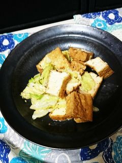 簡単副菜♪キャベツと厚揚げのマヨ醤油炒め-レシピのメイン写真