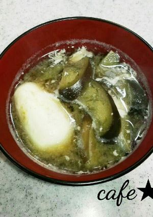 次の日が楽しみ♥茄子の味噌汁＋卵-レシピのメイン写真