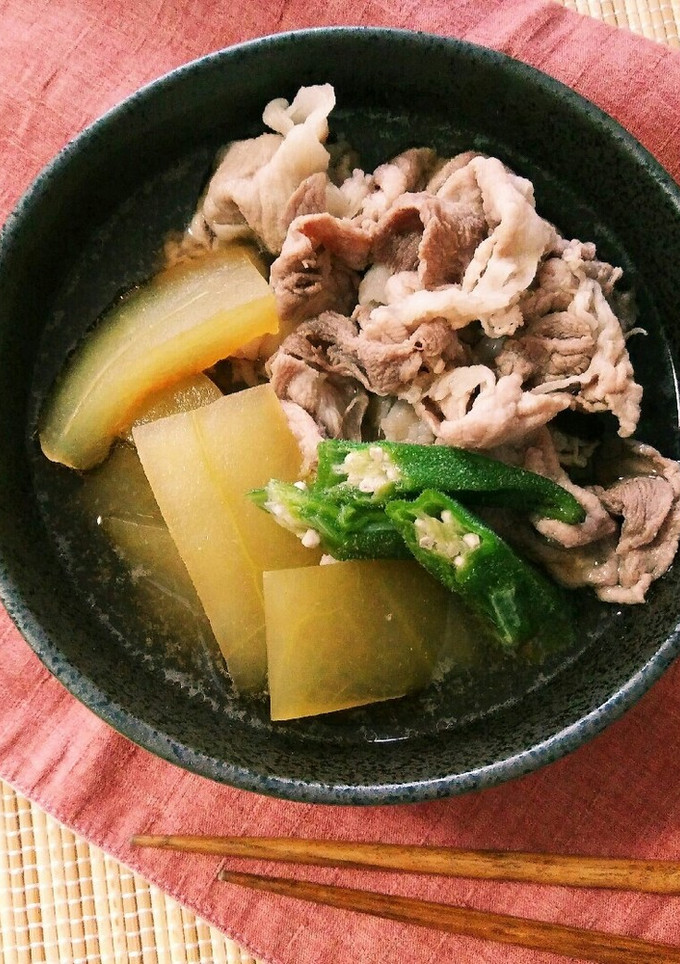 スイカの皮と豚肉のあっさり煮浸し-レシピのメイン写真