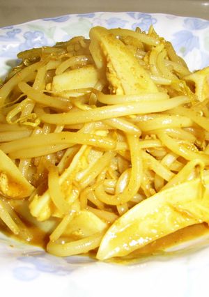 ピリ辛！鶏軟骨＆もやしのラー油カレー炒め-レシピのメイン写真