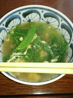 山東菜とレタスの卵スープ-レシピのメイン写真