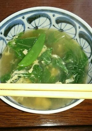 山東菜とレタスの卵スープ-レシピのメイン写真