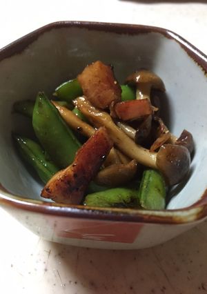 ベーコン、キノコ、お豆のバター炒め-レシピのメイン写真