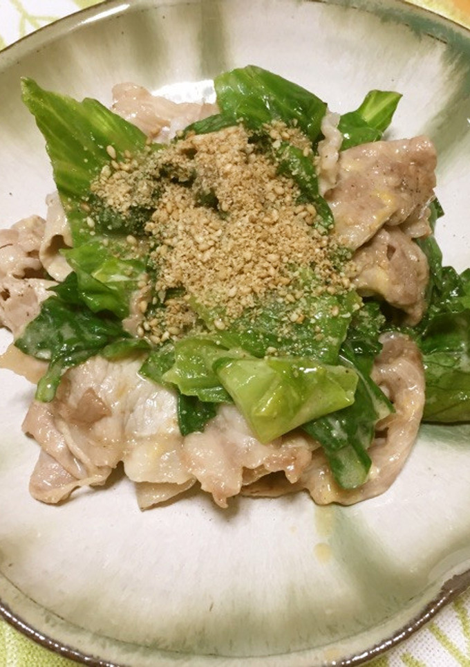 レタスの外葉と豚肉のオイスターマヨ炒め-レシピのメイン写真