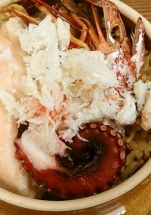 我が家で海鮮釜飯。焦げ付かない工夫つき-レシピのメイン写真