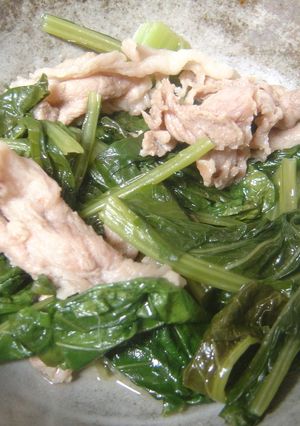 小松菜と豚肉の中華味付け煮-レシピのメイン写真