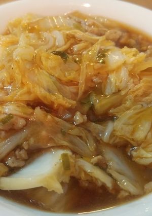 単身赴任向 白菜とひき肉のうま煮-レシピのメイン写真