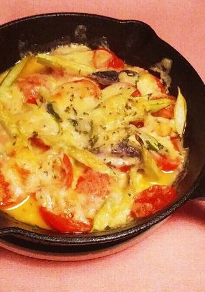 トマトとアスパラのチーズ焼き-レシピのメイン写真