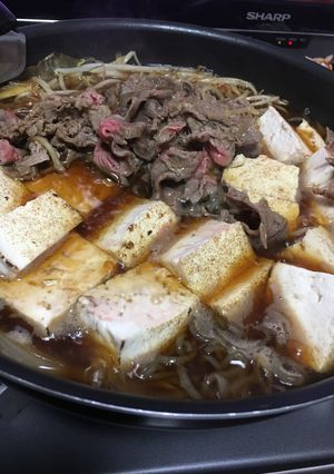 新ごぼう新玉ねぎで、すき焼き牛肉豆腐！-レシピのメイン写真