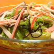 レタスの塩昆布カニカマサラダ