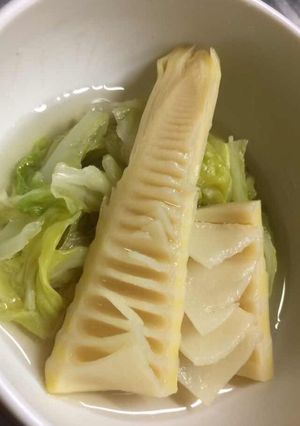筍 キャベツ の綺麗な出汁煮-レシピのメイン写真