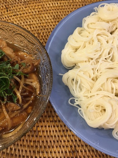豚とモヤシでボリューム素麺-レシピのメイン写真