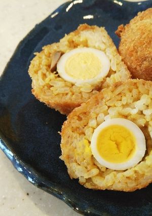 カレーリメイク〜ライスコロッケ-レシピのメイン写真
