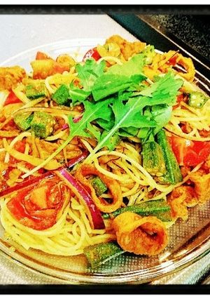 夏バテ解消！冷製カレーパスタ-レシピのメイン写真