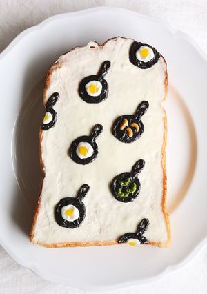 スキレットトースト♡トーストアート♪-レシピのメイン写真