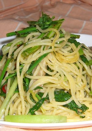 捨てないで！葉っパスタ-レシピのメイン写真