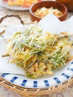 昆布と水菜と桜海老のかき揚げ-レシピのメイン写真