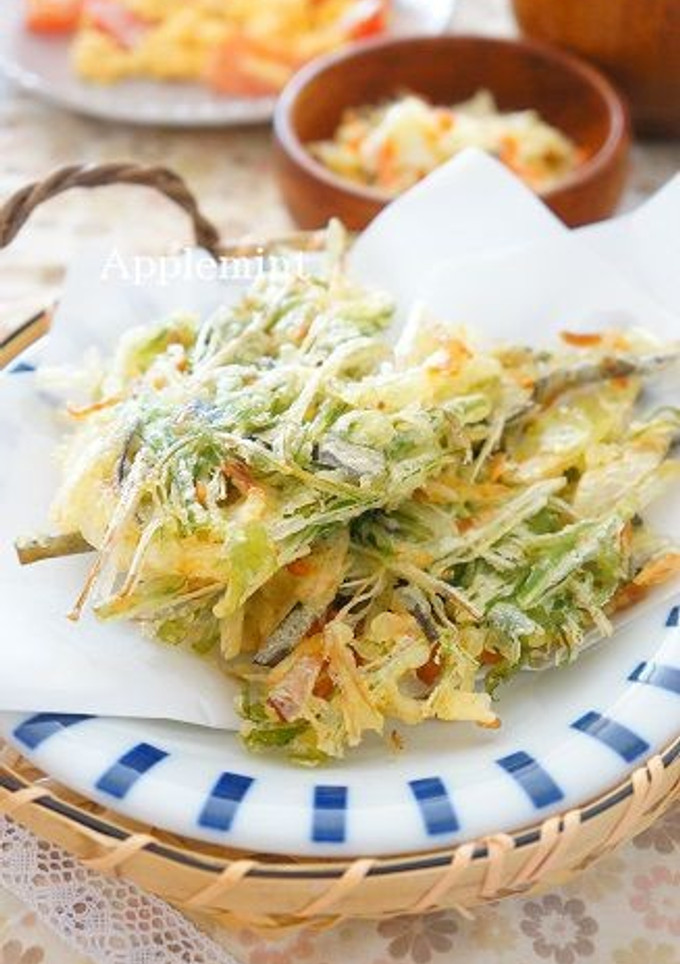 昆布と水菜と桜海老のかき揚げ-レシピのメイン写真