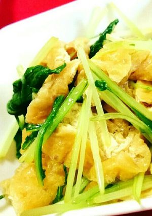 油揚げと水菜の小鉢-レシピのメイン写真