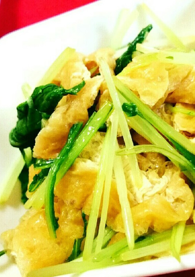 油揚げと水菜の小鉢-レシピのメイン写真
