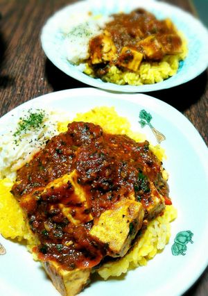 小松菜と豆腐のインドカレー-レシピのメイン写真