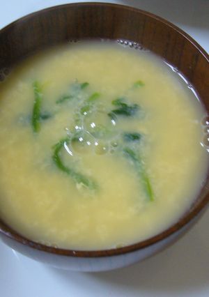 ほうれん草の美味しい味噌汁-レシピのメイン写真