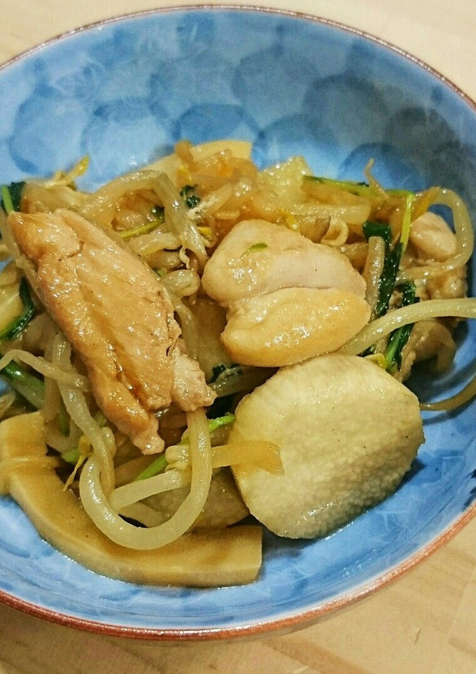 ヘルシー！鶏肉と山芋の和風ほっこり炒め煮-レシピのメイン写真