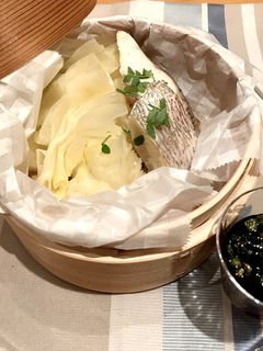 ♡鯛とキャベツ蒸籠蒸し-レシピのメイン写真