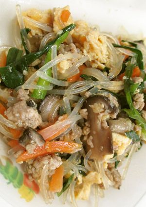 にらと春雨の炒め物　★宇都宮学校給食-レシピのメイン写真