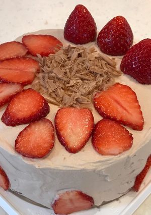 Wチョコクリームの苺チョコショートケーキ-レシピのメイン写真