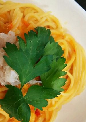 簡単市販ソースでかにパスタ-レシピのメイン写真