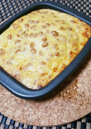 玉ねぎ入り納豆オムレツ！トースターで簡単-レシピのメイン写真