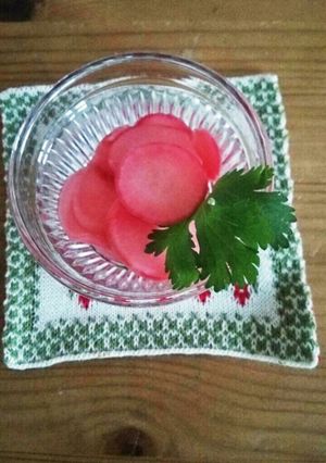 ラディッシュ(赤かぶ)簡単酢漬け-レシピのメイン写真