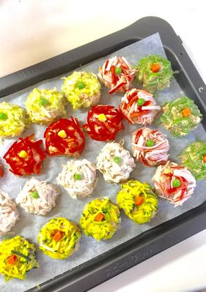 華やか!お楽しみカラフル焼売-レシピのメイン写真