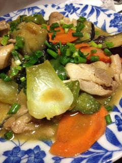 鶏肉と☆ナス人参ピーマン味噌炒め-レシピのメイン写真