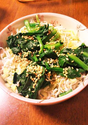 健康レシピ！ほうれん草しらす丼-レシピのメイン写真