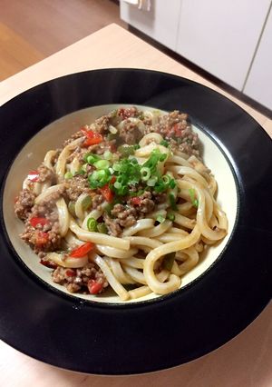 ビバ適当！辛々肉味噌うどん-レシピのメイン写真