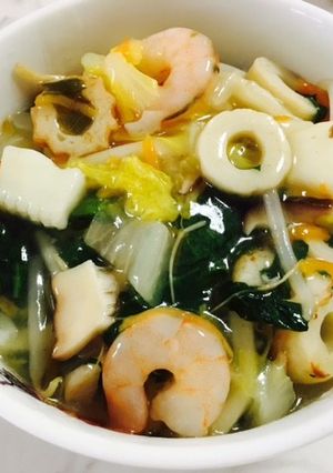 冷蔵庫の残り物　ポン酢で酸辣湯麺-レシピのメイン写真