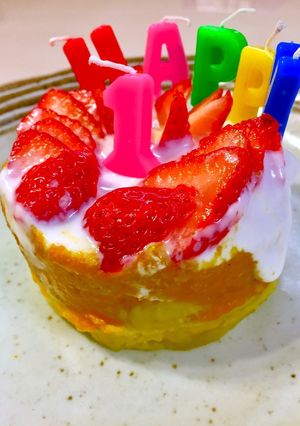 バースデーケーキ 犬 ごはんケーキ-レシピのメイン写真
